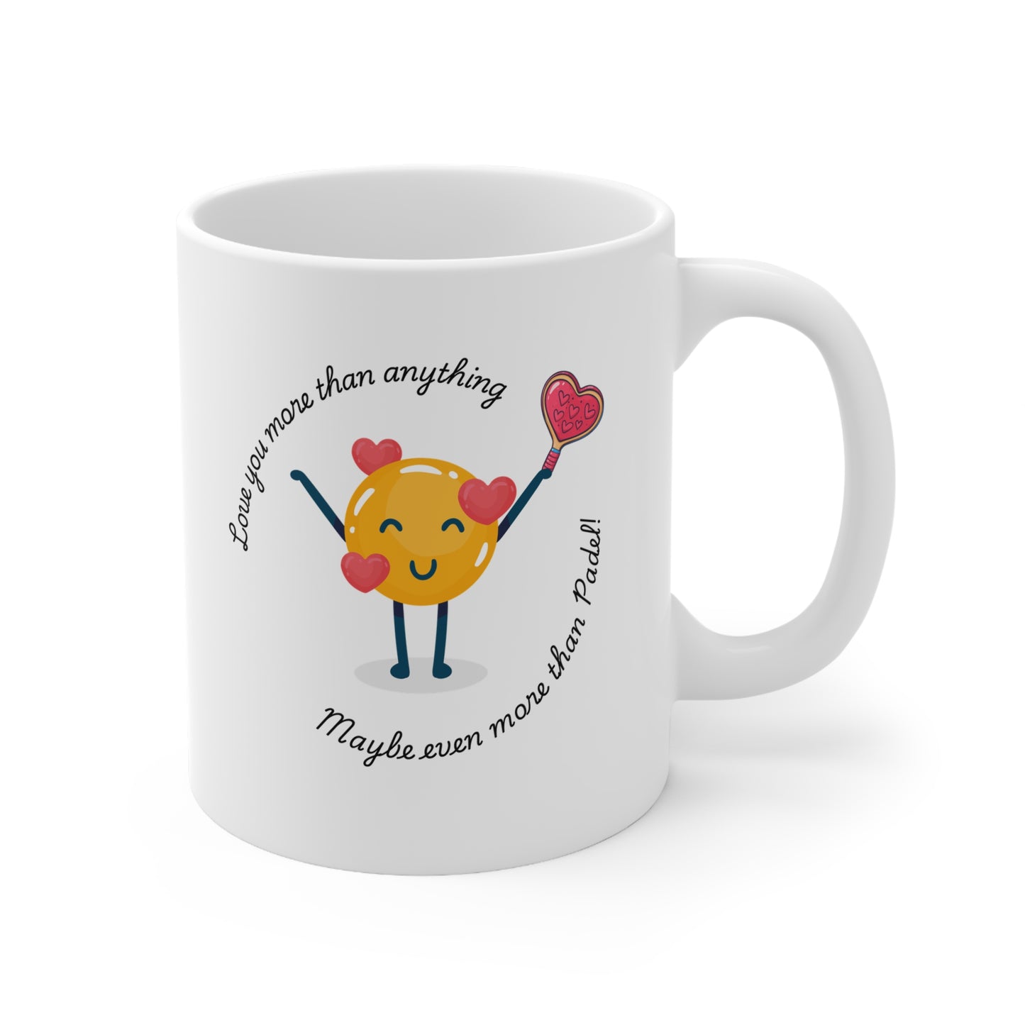 Love You More Than Padel Mug