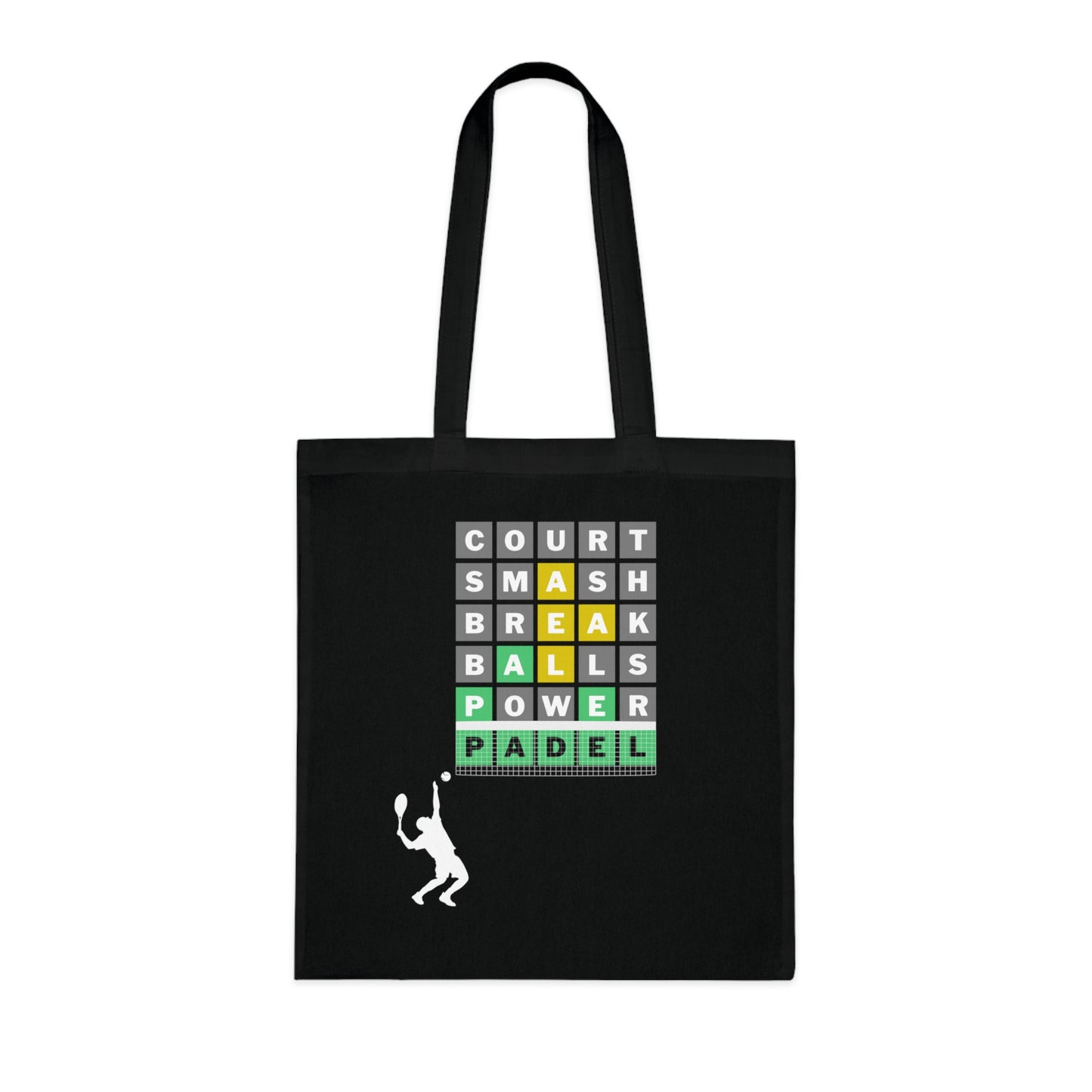 Padel Wordle Cotton Tote Bag