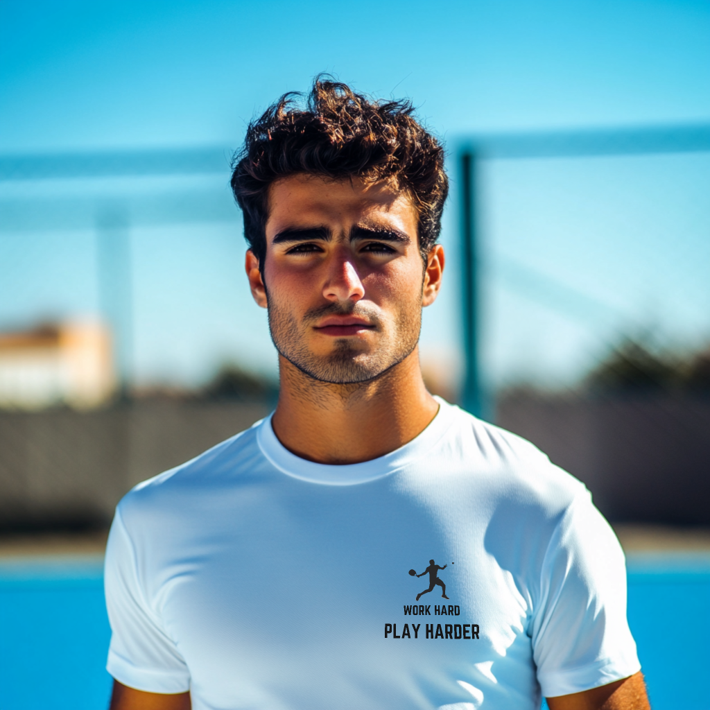Work Hard Play Harder Padel Unisex Tshirt
