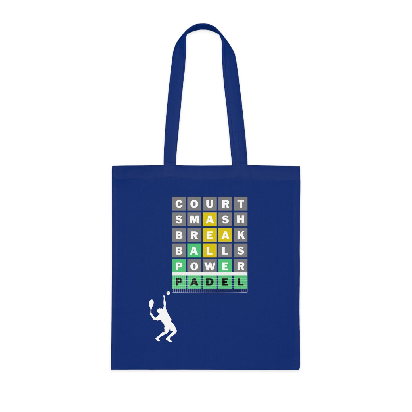 Padel Wordle Cotton Tote Bag