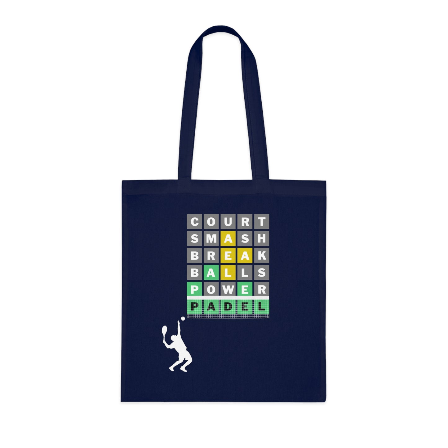 Padel Wordle Cotton Tote Bag