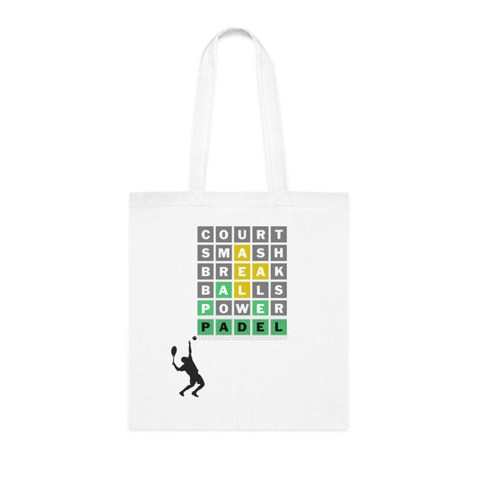 Padel Wordle Cotton Tote Bag
