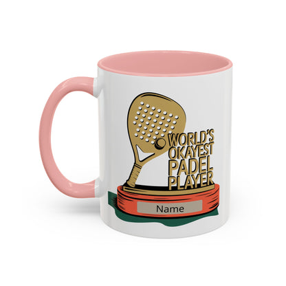 World’s Okayest Padel Player Personalised Mug