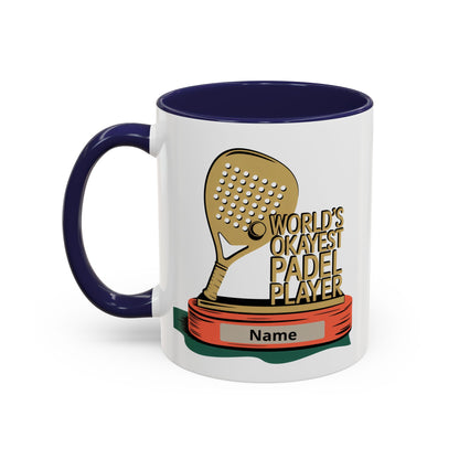 World’s Okayest Padel Player Personalised Mug