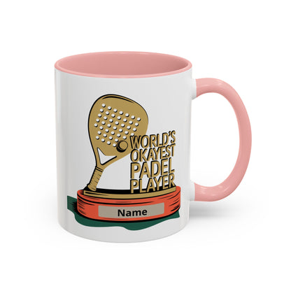World’s Okayest Padel Player Personalised Mug