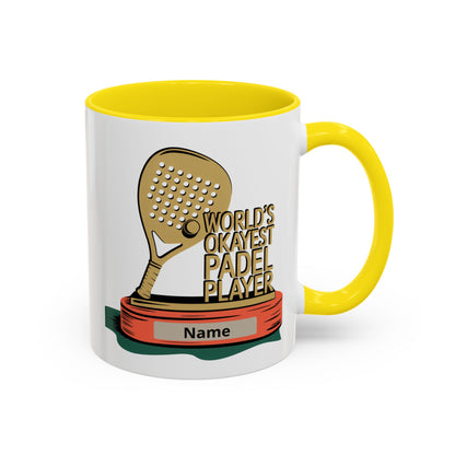 World’s Okayest Padel Player Personalised Mug