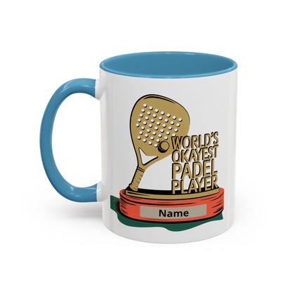 World’s Okayest Padel Player Personalised Mug