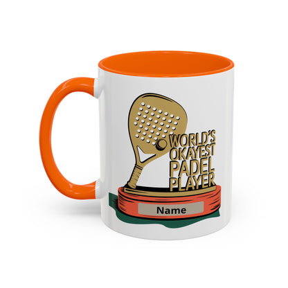 World’s Okayest Padel Player Personalised Mug