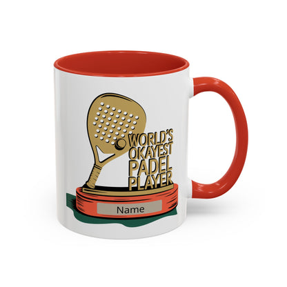 World’s Okayest Padel Player Personalised Mug