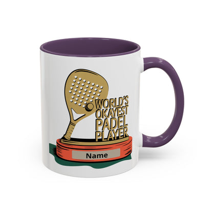 World’s Okayest Padel Player Personalised Mug
