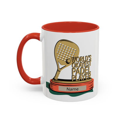 World’s Okayest Padel Player Personalised Mug