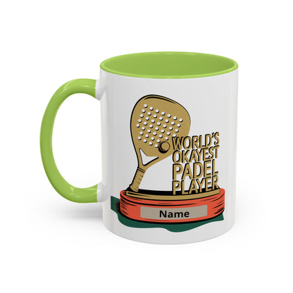 World’s Okayest Padel Player Personalised Mug
